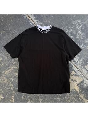 Acne Studios black Navid Neck Logo Tee